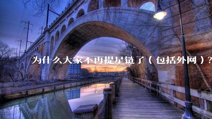 为什么大家不再提星链了（包括外网）？