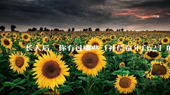 长大后，你有过哪些「补偿童年自己」的行为？