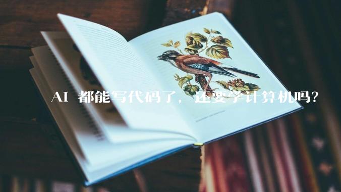 AI 都能写代码了，还要学计算机吗？